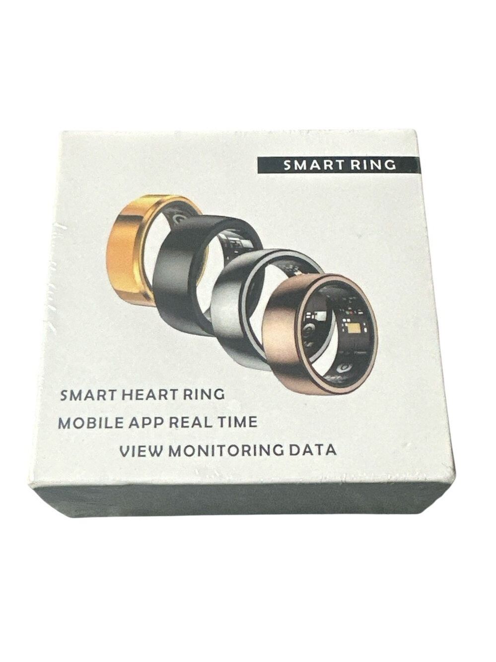 NWT Smart Heart Ring Silver Size 9 Fitness & Sleep Tracker Bluetooth